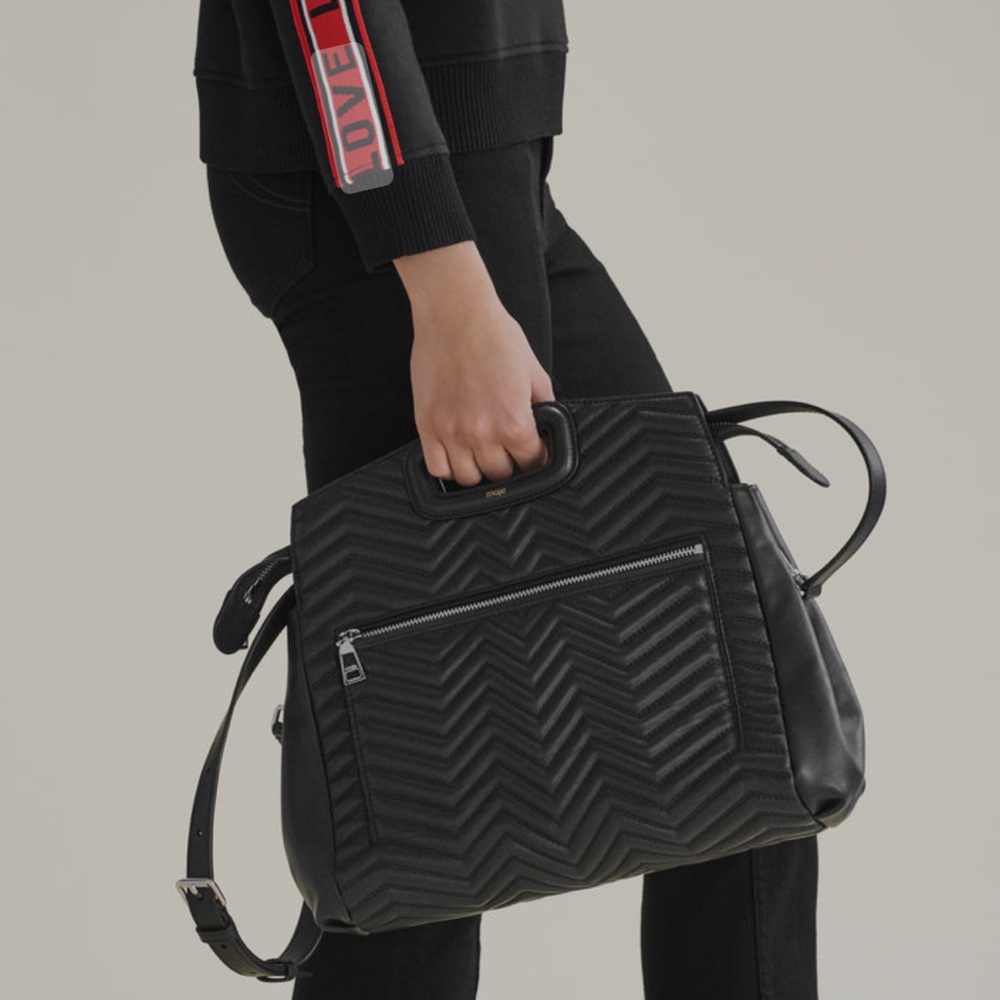 Maje Leather Cross Body & Top Handle Bag